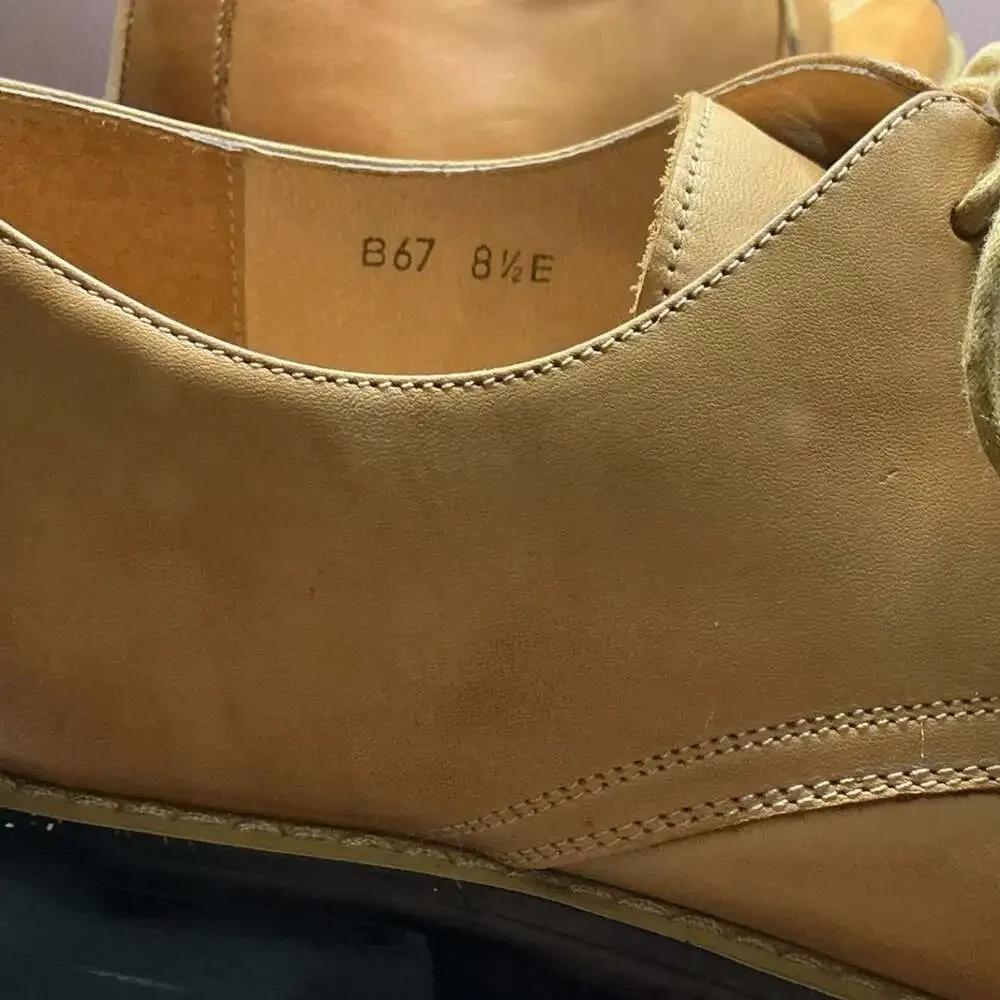 J. Bosco Tan Leather Dress Shoes Oxford Size 8.5E